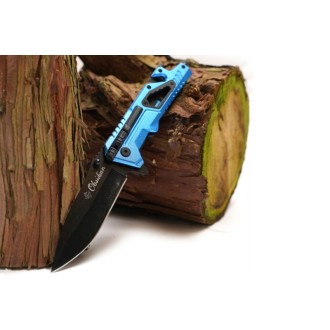 Nůž skládací Obsidian modrý 22cm + podpalovač