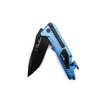 Nůž skládací Obsidian modrý 22cm + podpalovač