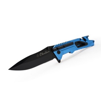 Nůž skládací Obsidian modrý 22cm + podpalovač