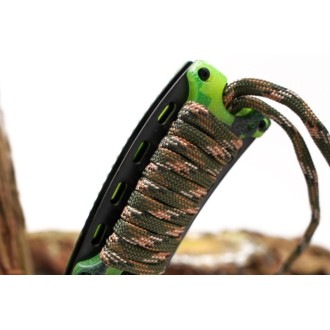 Nůž skládací Radient zelený maskáč 21,5cm + podpalovač