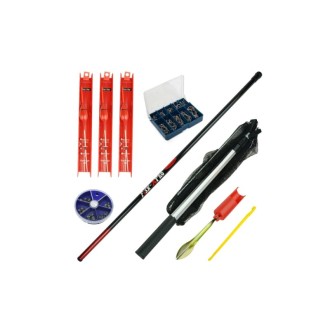 SET BIČ 4m podběrák + háčky + návazce s plovákem + příslušenství