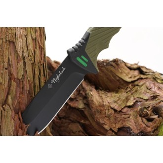 Nůž Nighshade olivový s pouzdrem 25cm + podpalovač