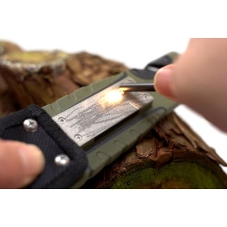 Nůž Nighshade olivový s pouzdrem 25cm + podpalovač