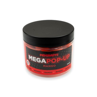 Mikbaits Mega Plovoucí fluo boilie 300ml Mango