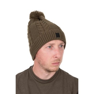 Čepice Fox Khaki Knitted Bobble Hat