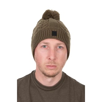 Čepice Fox Khaki Knitted Bobble Hat