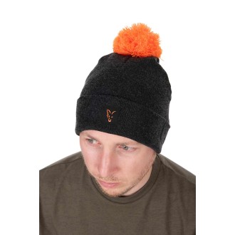 Čepice Fox Collection Bobble Hat Black/Orange
