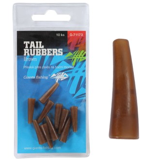 Převlek na závěsku Giants Fishing Tail Rubbers Brown 20mm 10ks
