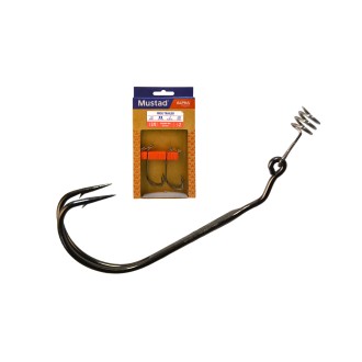 MUSTAD FROG DVOJITÝ HÁČEK - 2X STRONG BLACK NICKEL HÁČEK