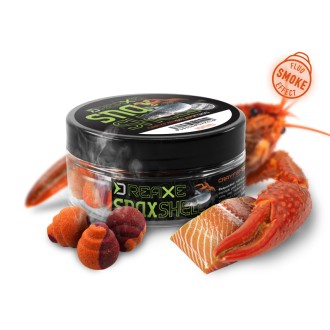 Neutrálně vyvážená nástraha Delphin D Snax Shell Losos-Rak 30g rozpustné