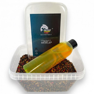 Pelety Method Feeder Fans Mix Set Fluo 500g + Fluo Booster 200ml