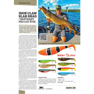 Iron Claw nástraha Slab Shad 21 cm Vzor GS