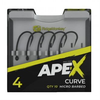 Háček RidgeMonkey Ape-X Curve Barbed 10ks