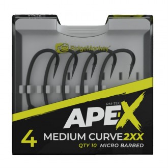 Háček RidgeMonkey Ape-X Medium Curve 2XX Barbed 10ks