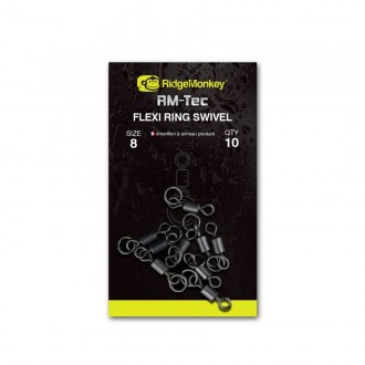 Obratlík RidgeMonkey RM-Tec Flexi Ring Swivel 10ks