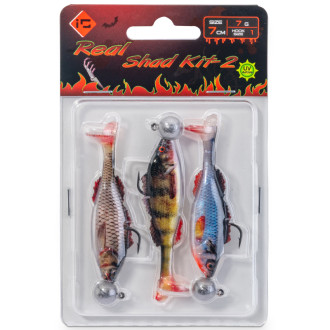 Iron Trout nástraha Real Shad Kit 9cm 10g velikost 4/0, MIX 2, 3ks