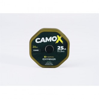 Šňůrka RidgeMonkey Connexion CamoX Stiff Coated Hooklink 20m