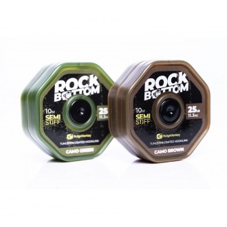 Šňůrka RidgeMonkey RM-Tec Rock Bottom Tungsten Coated Semi Stiff Hooklink 10m