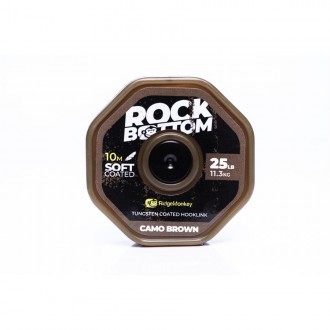 Šňůrka RidgeMonkey RM-Tec Rock Bottom Tungsten Coated Soft Hooklink 10m