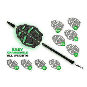 ZFISH Sada Method Feeder Spider Medium Set 30,40g + Formička