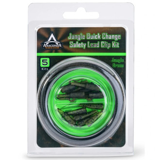 Anaconda Quick Change Safety Lead Clip Kit jungle zelená 5ks
