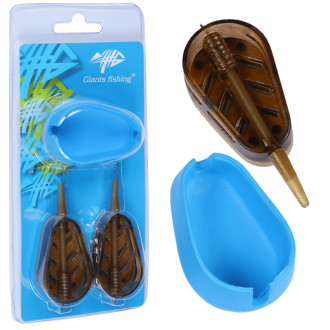 Sada krmítek s formičkou Giants Fishing 2+1 Method Feeder Twist 40+50g
