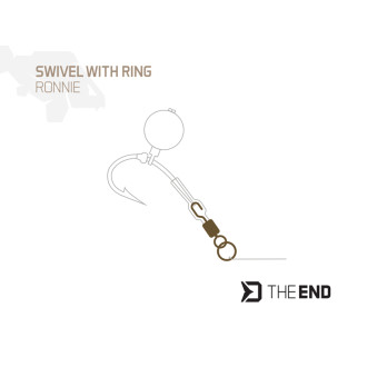 Obratlík s kroužkem Delphin The End Ronnie vel.6 10ks