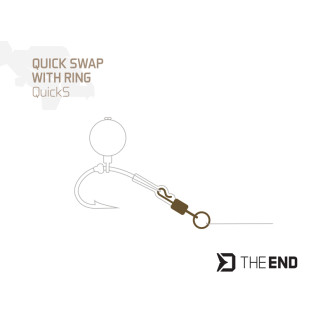 Rychloupínací obratlík s kroužkem Delphin TheEND QuickS vel.4 10ks