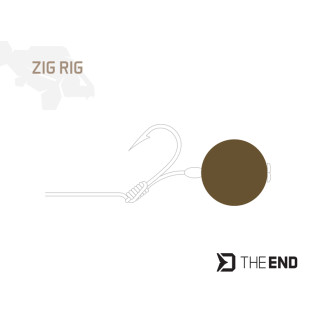 Pěnová nástraha Delphin The End Zig Rig černo-žluté