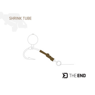 Smršťovací bužírka Delphin The End hnědá 1,6 x 43mm 50ks
