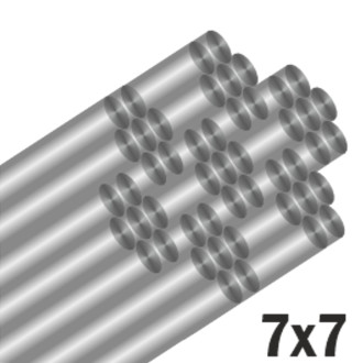 Ocelové lanko pro lov dravců Mistrall 7x7 2ks