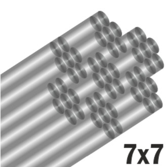 Ocelové lanko Mistrall 7x7 30kg 2ks