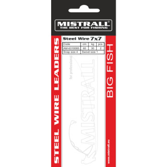 Ocelové lanko Mistrall 7x7 30kg 2ks