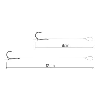 Feederový návazec Delphin Fluoro Sting 12cm 10ks