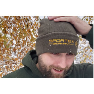 Rybářská čepice Sportex s logem zelená