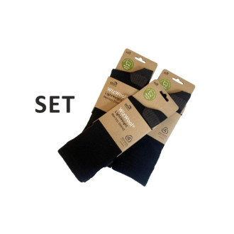 Ponožky Geoff Anderson WizWool Light Weight černé - SET 3ks párů ponožek 37-40