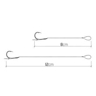 Feederový návazec Delphin Braided Sting 8cm 10ks