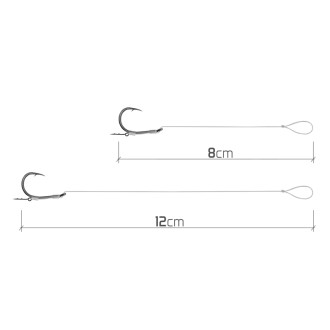 Feederový návazec Delphin Fluoro Sting 8cm 10ks