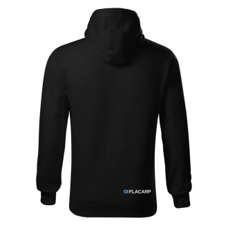 Mikina s kapucí, černá s logem FLACARP Velikost:: L