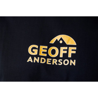 Tričko Geoff Anderson Organic Tee black, orange logo
