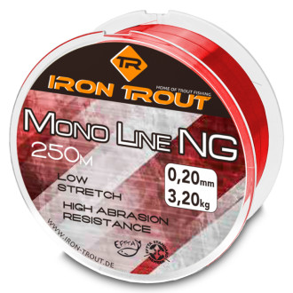 Vlasec Iron Trout Mono NG červený 250m