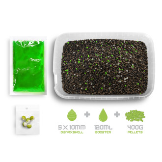 Pellet box Delphin Reaxe Ready&Go Česnek - Butyric 400g +120ml Booster + 10mm Wafters