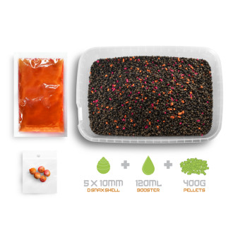 Pellet box Delphin Reaxe Ready&Go Mango - Broskev 400g +120ml Booster + 10mm Wafters