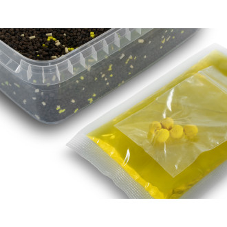 Pellet box Delphin Reaxe Ready&Go Kukuřice - Ananas 400g +120ml Booster + 10mm Wafters