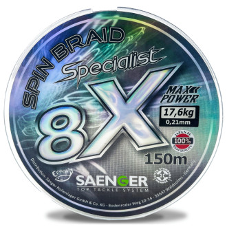 Šňůra Saenger 8 X Specialist Spin Braid černá 150m
