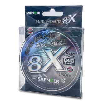 Šňůra Saenger 8 X Specialist Spin Braid černá 150m