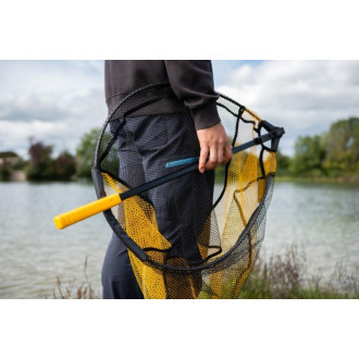 Přívlačový teleskopický SPORTEX podběrák s pogumovanou síťkou 60x50cm