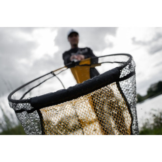 Přívlačový teleskopický SPORTEX podběrák s pogumovanou síťkou 60x50cm