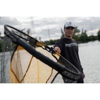 Přívlačový teleskopický SPORTEX podběrák s pogumovanou síťkou 60x50cm