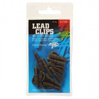 Závěs na zátěžku Giants Fishing Lead Clips with Pin hnědá 10ks